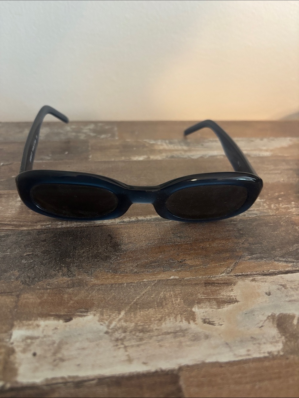 Fiorucci Dark Blue Oval Sunglasses